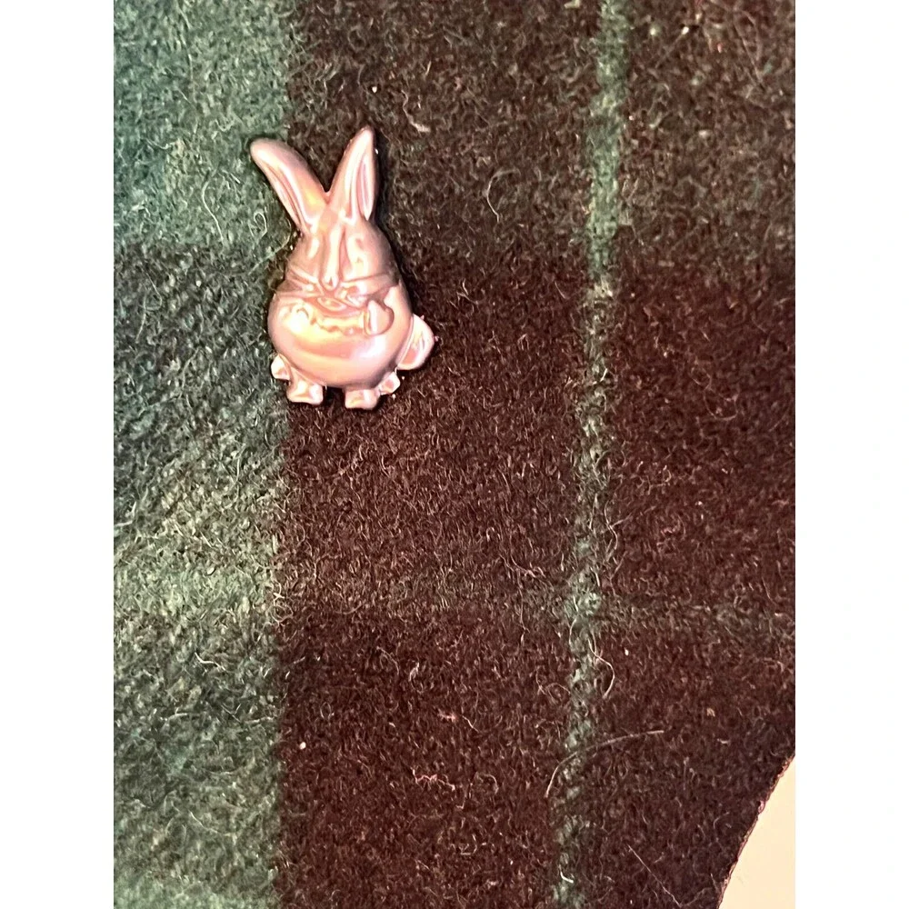 Tartan Green Embellished Tote Smile ED w/ Rabbit Embellishment Shoulder‎ Bag